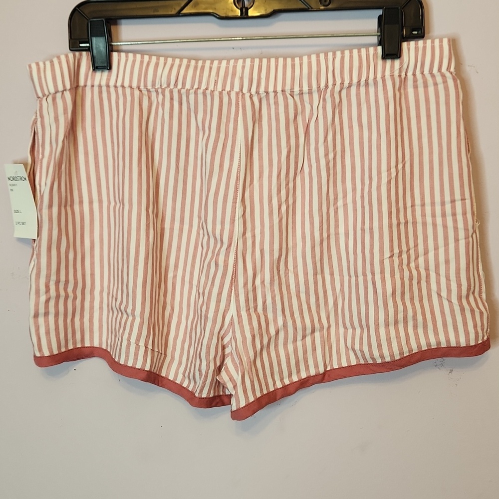 P.J.SALVAGE Pajama Shorts Red/White Stripe, size L - Picture 2 of 7